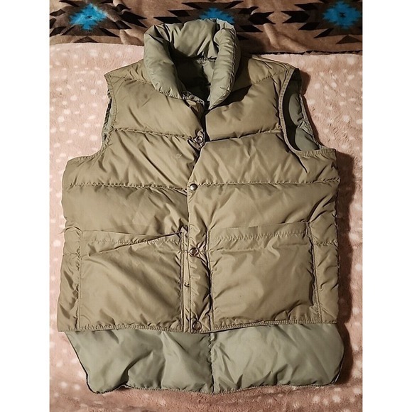 Vintage Vest Comfy Down Insulated Garment Seattle Quilt MFG. Co. Med reversible - Picture 3 of 7